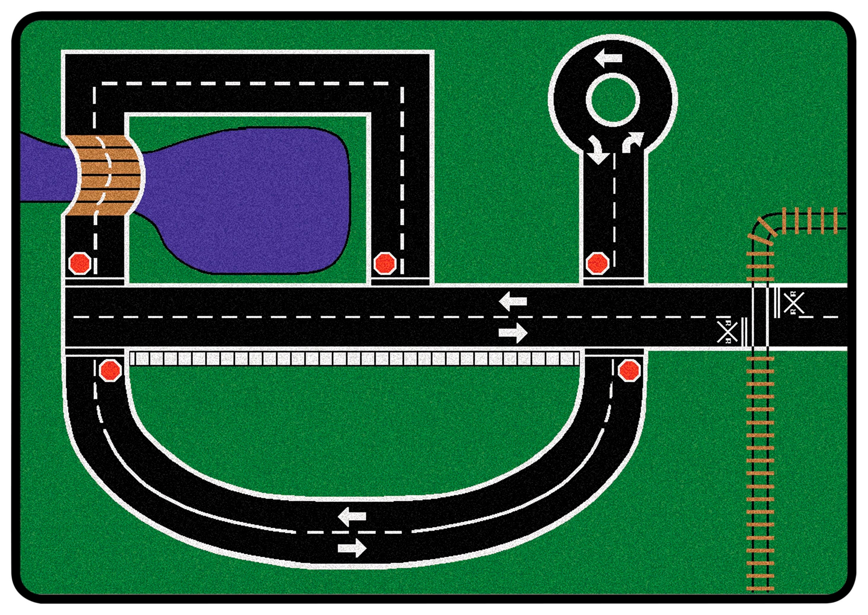 CARPETS FOR KIDS - PREMIUM NEIGHBORHOOD - RECTANGLE - 5 FT 10 IN X 8 FT 4 IN - SPECIFY CARPET COLOR