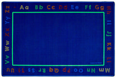 CARPETS FOR KIDS - PREMIUM CHALK AND PLAY LITERACY - RECTANGLE - 6 FT X 9 FT - SPECIFY CARPET COLOR