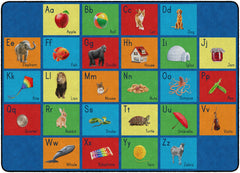 FLAGSHIP CARPETS - SEE MY ALPHABET - RECTANGLE - 6 FT X 8 FT 4 IN - SPECIFY CARPET COLOR