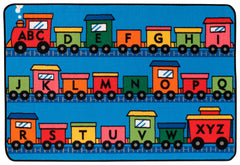 CARPETS FOR KIDS - KIDSVALUE ALPHABET TRAIN - RECTANGLE - 3 FT X 4 FT 6 IN - SPECIFY CARPET COLOR