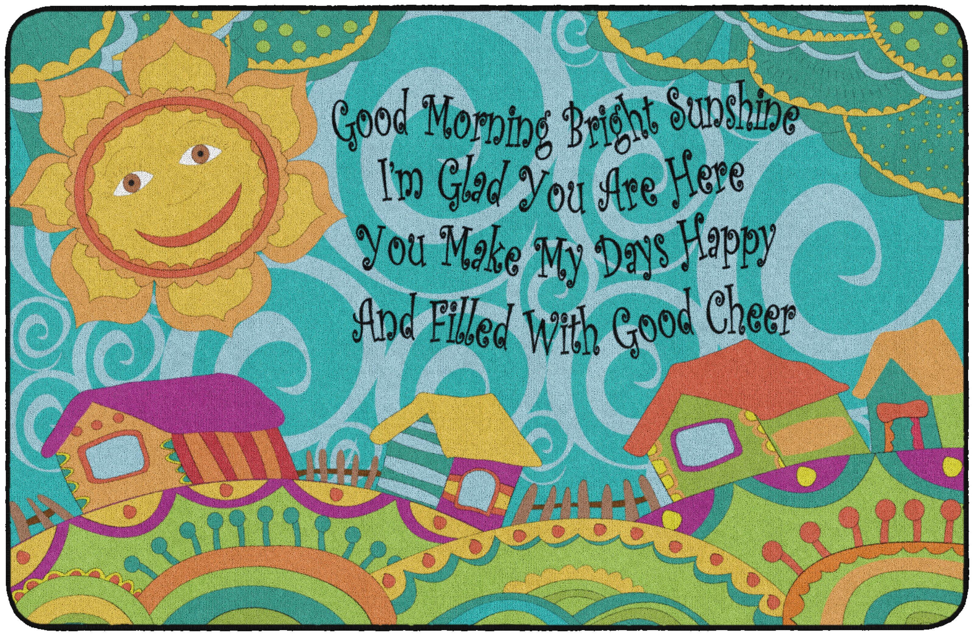 FLAGSHIP CARPETS - GOOD MORNING BRIGHT SUNSHINE - RECTANGLE - 6 FT X 8 FT 4 IN - SPECIFY CARPET COLOR