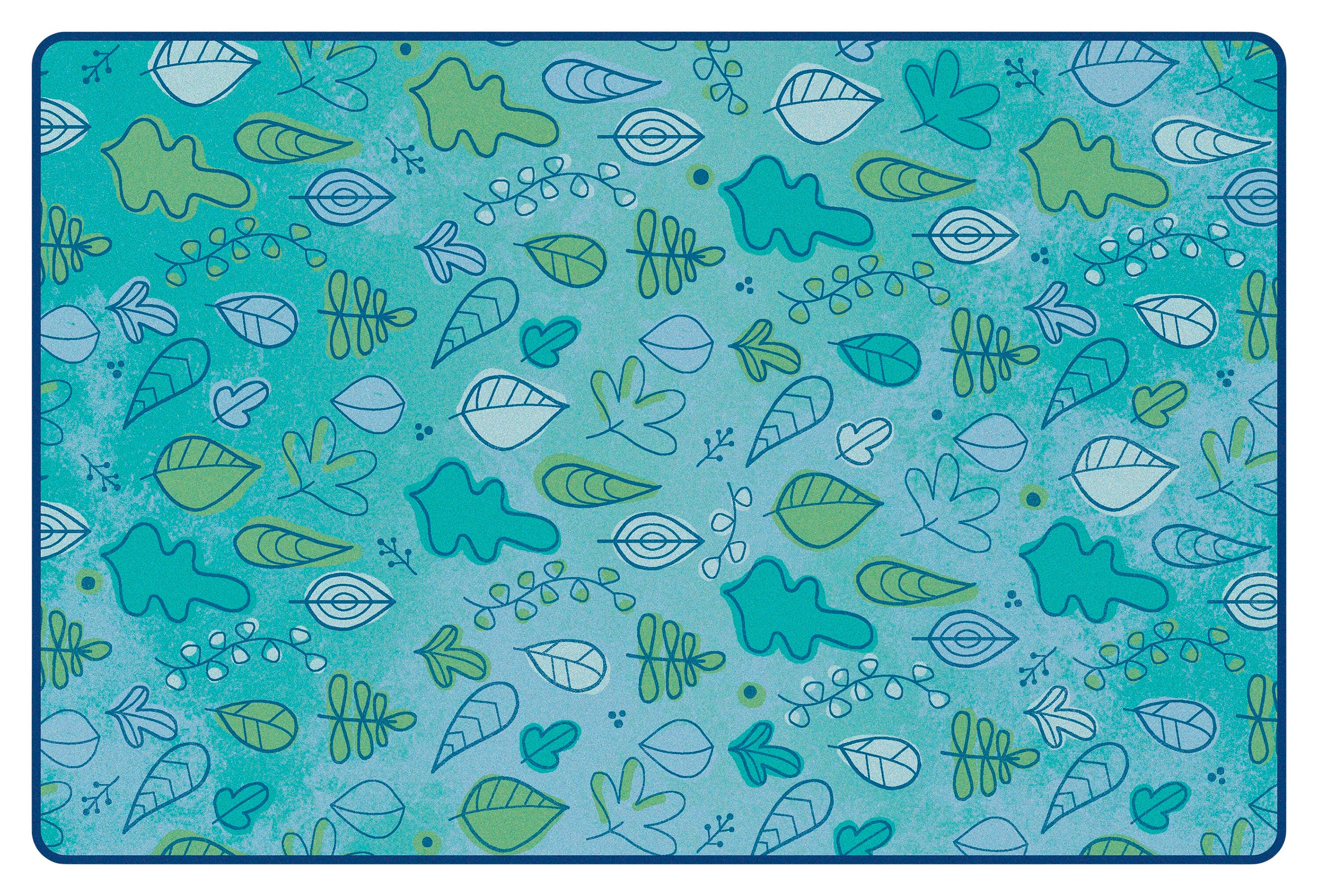 CARPETS FOR KIDS - KIDSOFT FALLING LEAVES - RECTANGLE - 6 FT X 9 FT - SPECIFY CARPET COLOR
