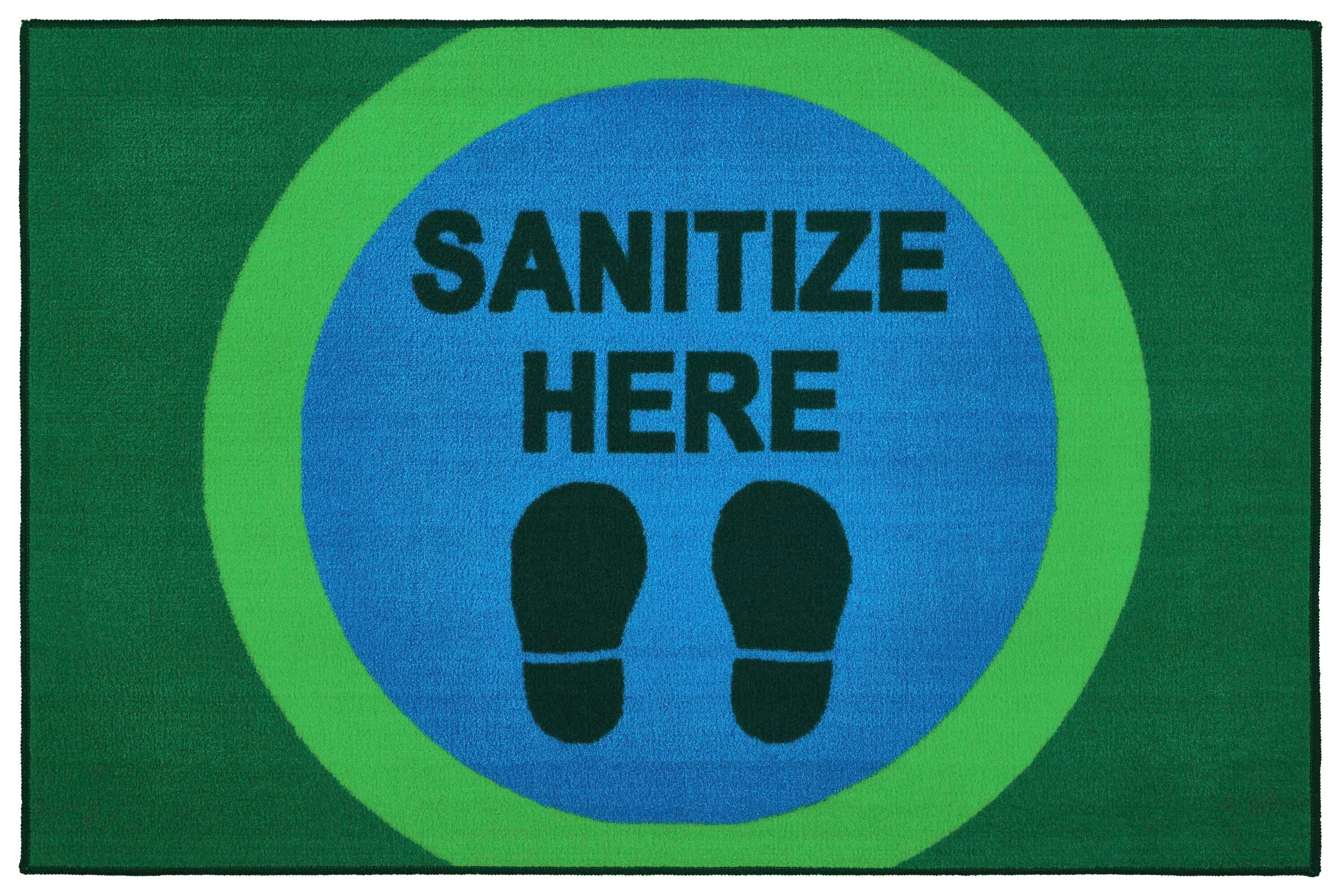 CARPETS FOR KIDS - KIDSVALUE SANITIZE HERE DOT - RECTANGLE - 4 FT X 6 FT - SPECIFY CARPET COLOR
