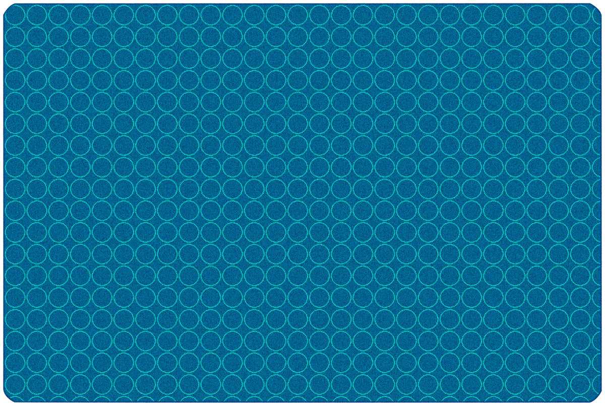CARPETS FOR KIDS - KIDSOFT COMFORTING CIRCLES - RECTANGLE - 4 FT X 6 FT - SPECIFY CARPET COLOR