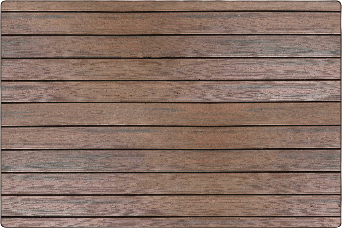 CARPETS FOR KIDS - PIXEL PERFECT DARK WOOD - RECTANGLE - 6 FT X 9 FT - SPECIFY CARPET COLOR