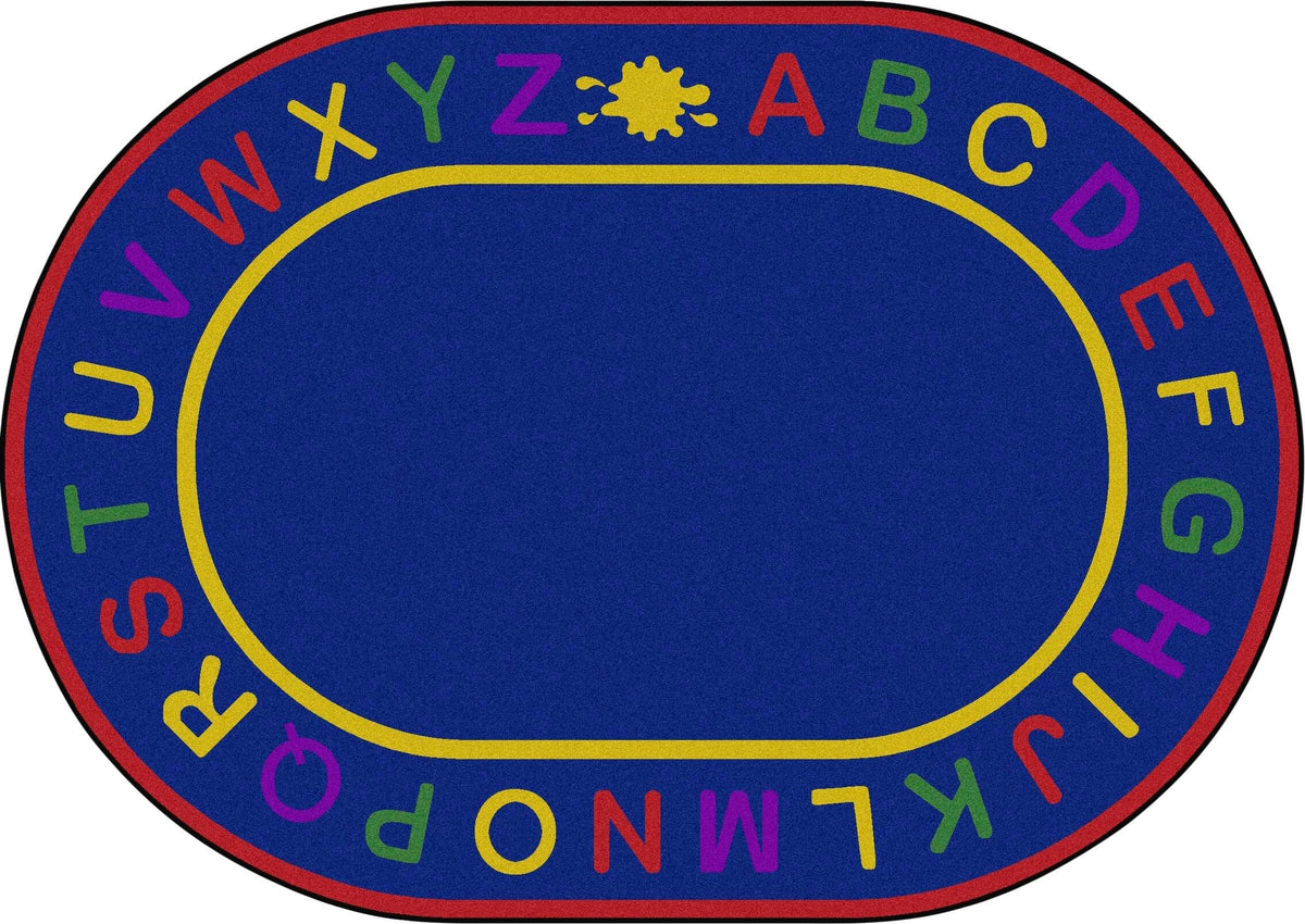 CARPETS FOR KIDS - PREMIUM ALPHA - OVAL - 6 FT 9 IN X 9 FT 5 IN - SPECIFY CARPET COLOR
