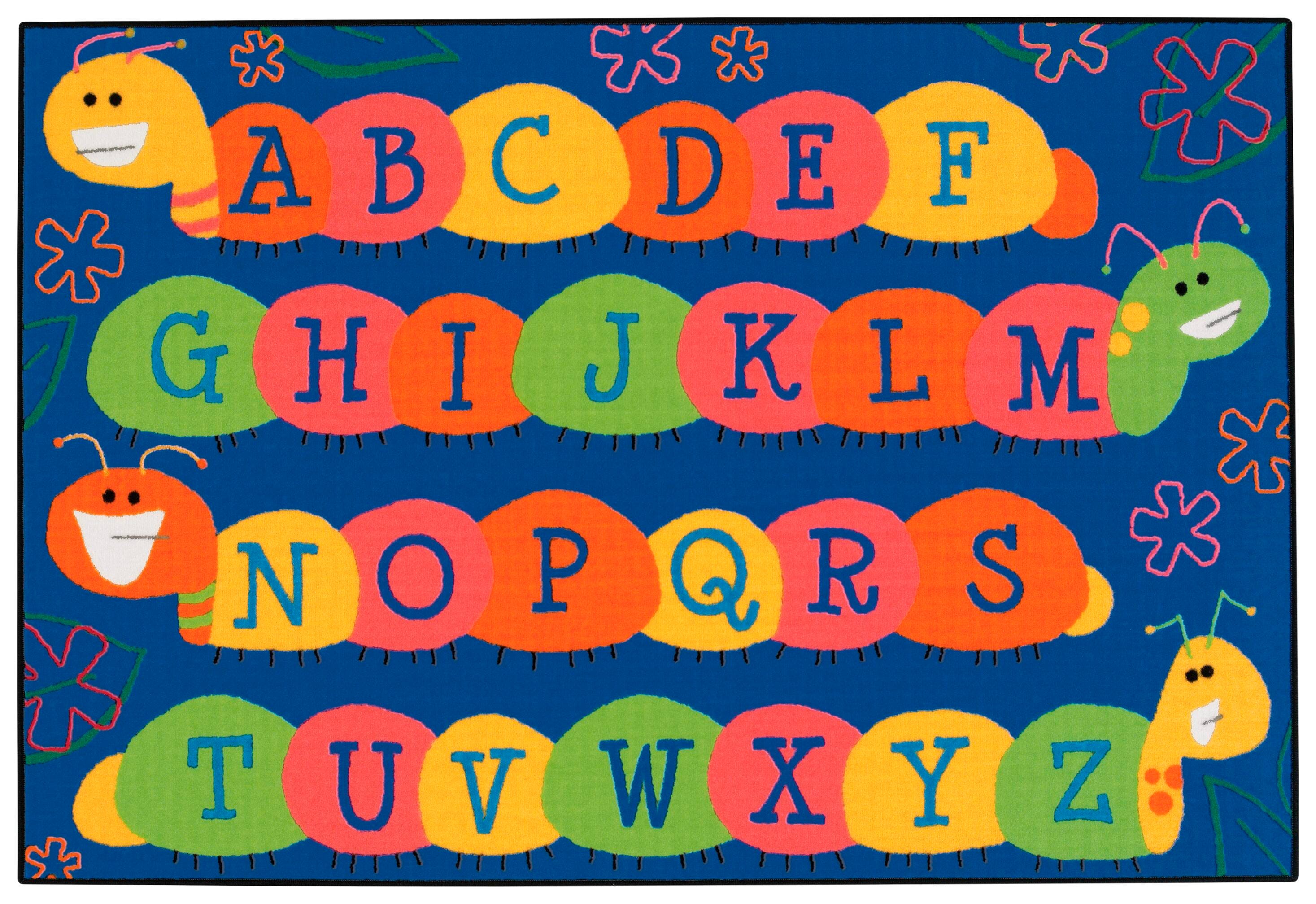 CARPETS FOR KIDS - KIDSVALUE CATERPILLAR FRIENDS - RECTANGLE - 3 FT X 4 FT 6 IN - SPECIFY CARPET COLOR