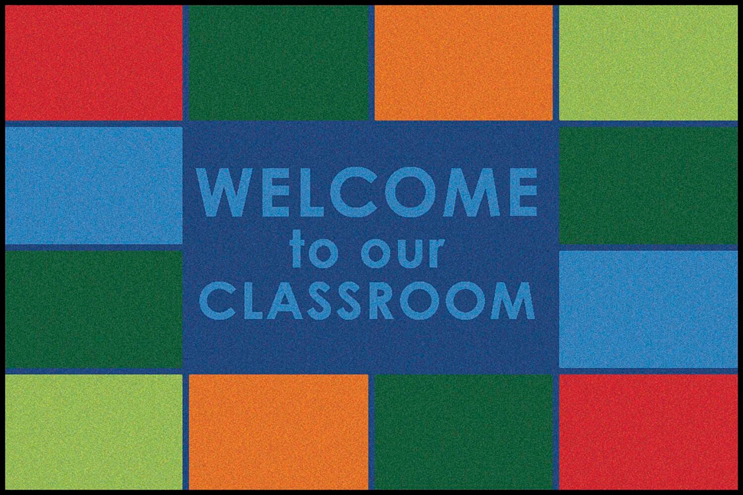 CARPETS FOR KIDS - KIDSVALUE CLASSROOM WELCOME - RECTANGLE - 4 FT X 6 FT - SPECIFY CARPET COLOR