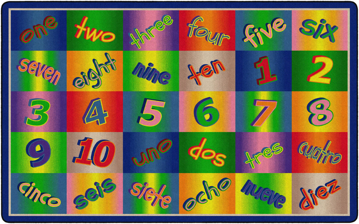 FLAGSHIP CARPETS - KALEIDOSCOPE COUNTING - RECTANGLE - 6 FT X 8 FT 4 IN - SPECIFY CARPET COLOR