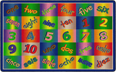 FLAGSHIP CARPETS - KALEIDOSCOPE COUNTING - RECTANGLE - 6 FT X 8 FT 4 IN - SPECIFY CARPET COLOR