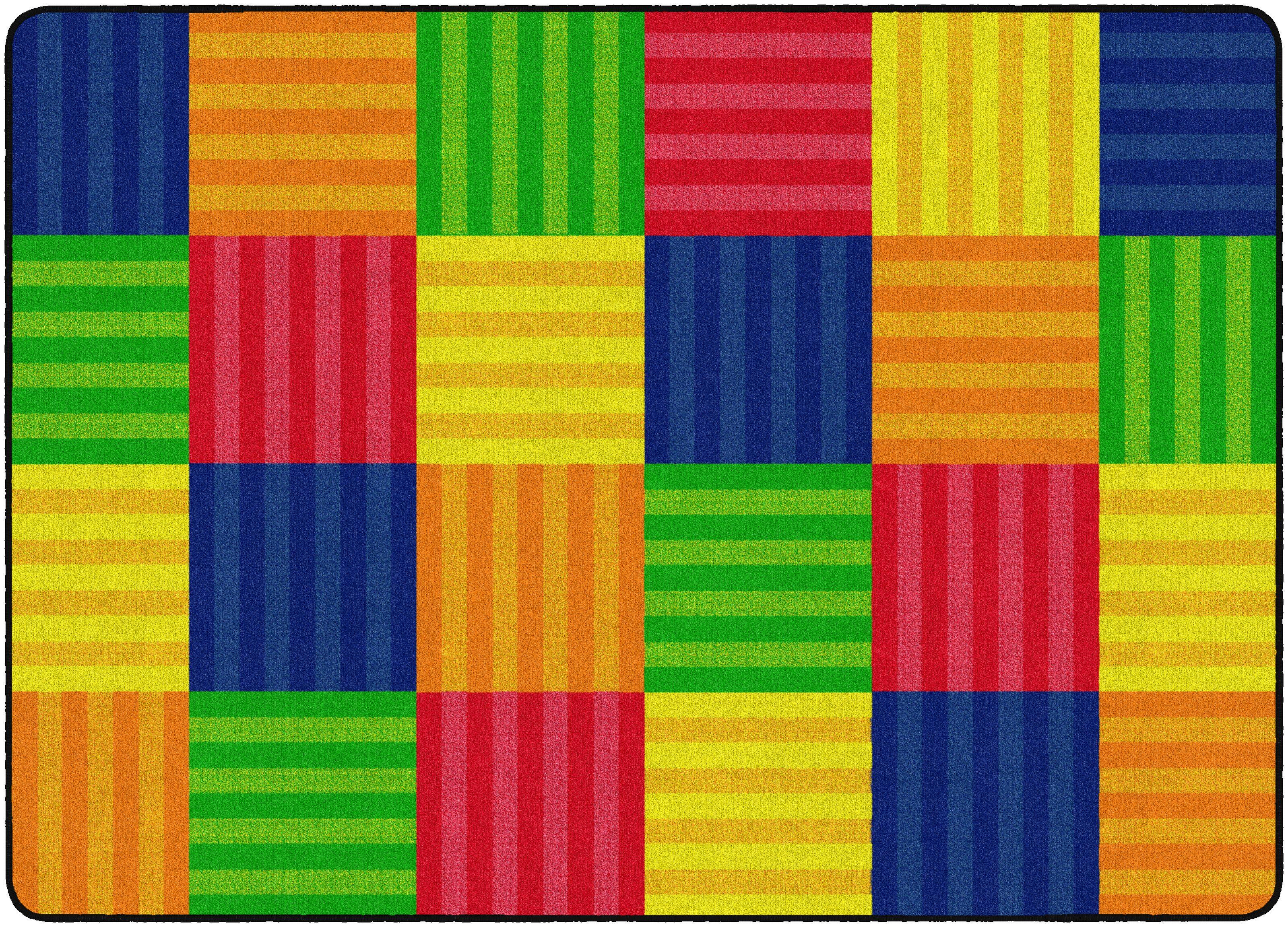 FLAGSHIP CARPETS - HASH TAG MULTI - RECTANGLE - 6 FT X 8 FT 4 IN - SPECIFY CARPET COLOR