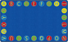 FLAGSHIP CARPETS - ALPHABET CIRCLES - RECTANGLE - 6 FT X 8 FT 4 IN - SPECIFY CARPET COLOR