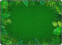 FLAGSHIP CARPETS - RAINFOREST LEAFY BORDER - RECTANGLE - 6 FT X 8 FT 4 IN - SPECIFY CARPET COLOR