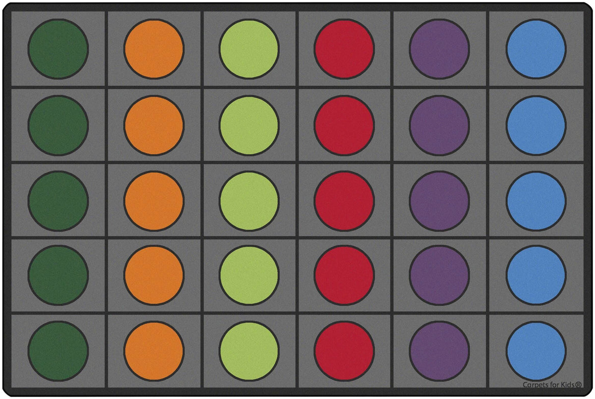 CARPETS FOR KIDS - PREMIUM SEATING CIRCLES CIRCLETIME - RECTANGLE - 6 FT X 9 FT - SPECIFY CARPET COLOR