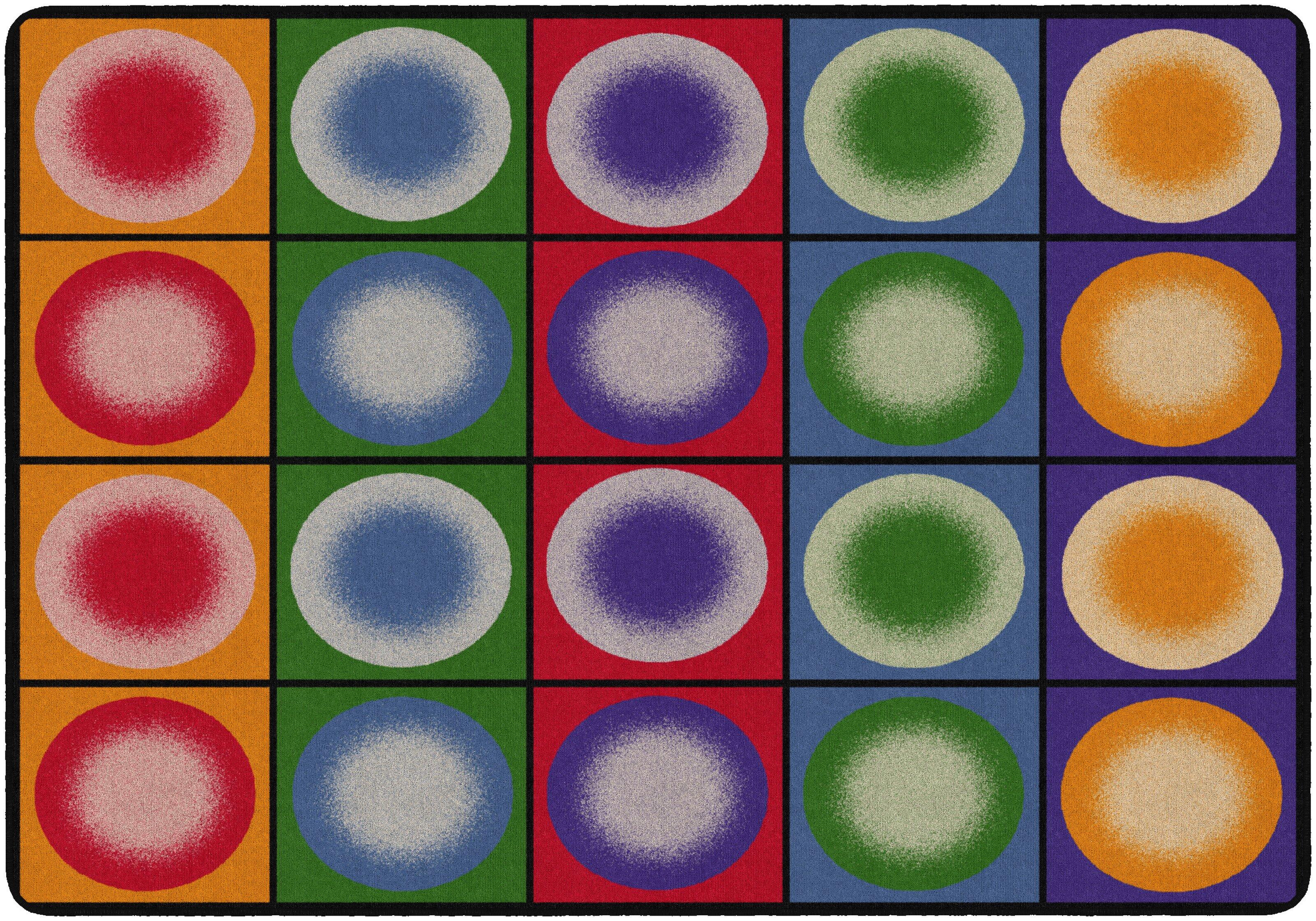 FLAGSHIP CARPETS - DOT SPOTS - RECTANGLE - 5 FT 10 IN X 8 FT 4 IN - SPECIFY NUMBER OF SEATS - SPECIFY CARPET COLOR