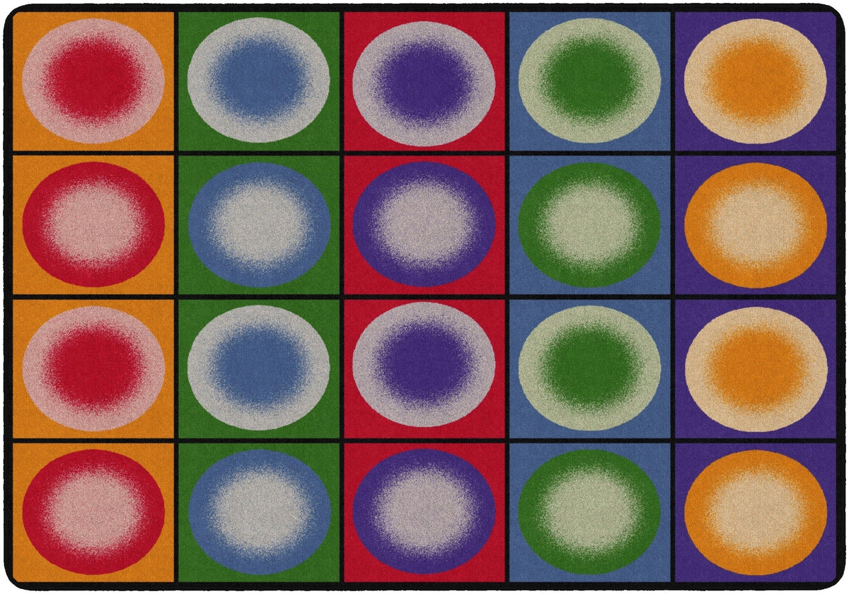 FLAGSHIP CARPETS - DOT SPOTS - RECTANGLE - 5 FT 10 IN X 8 FT 4 IN - SPECIFY NUMBER OF SEATS - SPECIFY CARPET COLOR