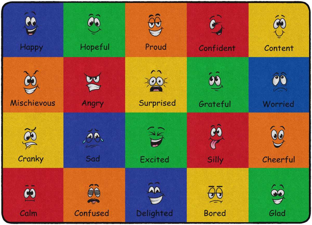 FLAGSHIP CARPETS - ALL TYPES OF FEELINGS - RECTANGLE - 6 FT X 8 FT 4 IN - SPECIFY CARPET COLOR