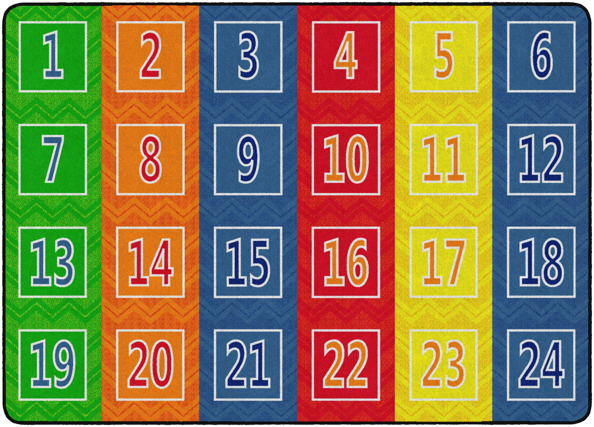 FLAGSHIP CARPETS - NUMBER CHEVRONS - RECTANGLE - 6 FT X 8 FT 4 IN - SPECIFY NUMBER OF SEATS - SPECIFY CARPET COLOR