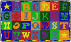 FLAGSHIP CARPETS - EARLY BLOCKS - RECTANGLE - 3 FT X 5 FT - SPECIFY CARPET COLOR