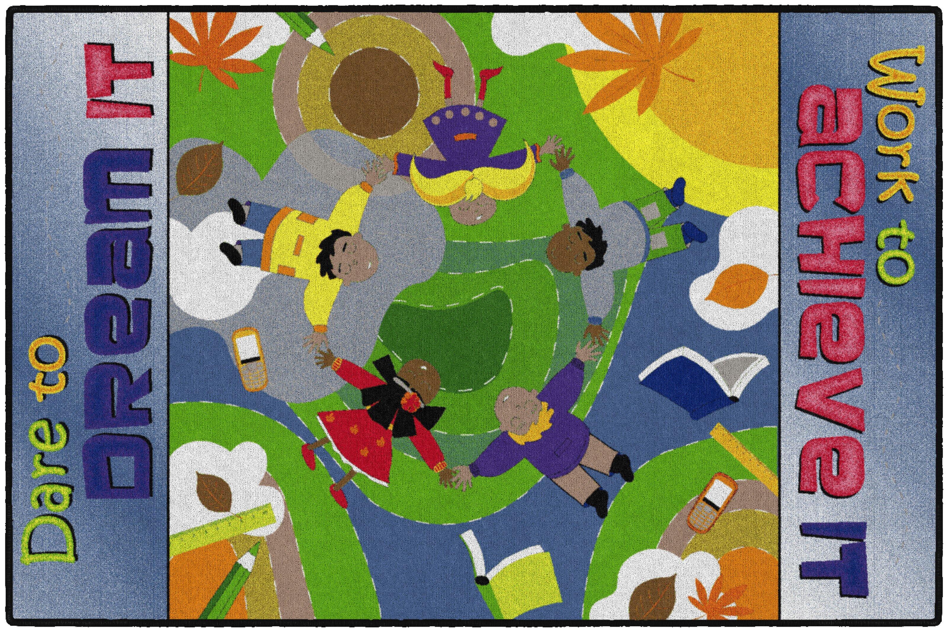 FLAGSHIP CARPETS - DARE TO DREAM - RECTANGLE - 4 FT X 6 FT - SPECIFY CARPET COLOR