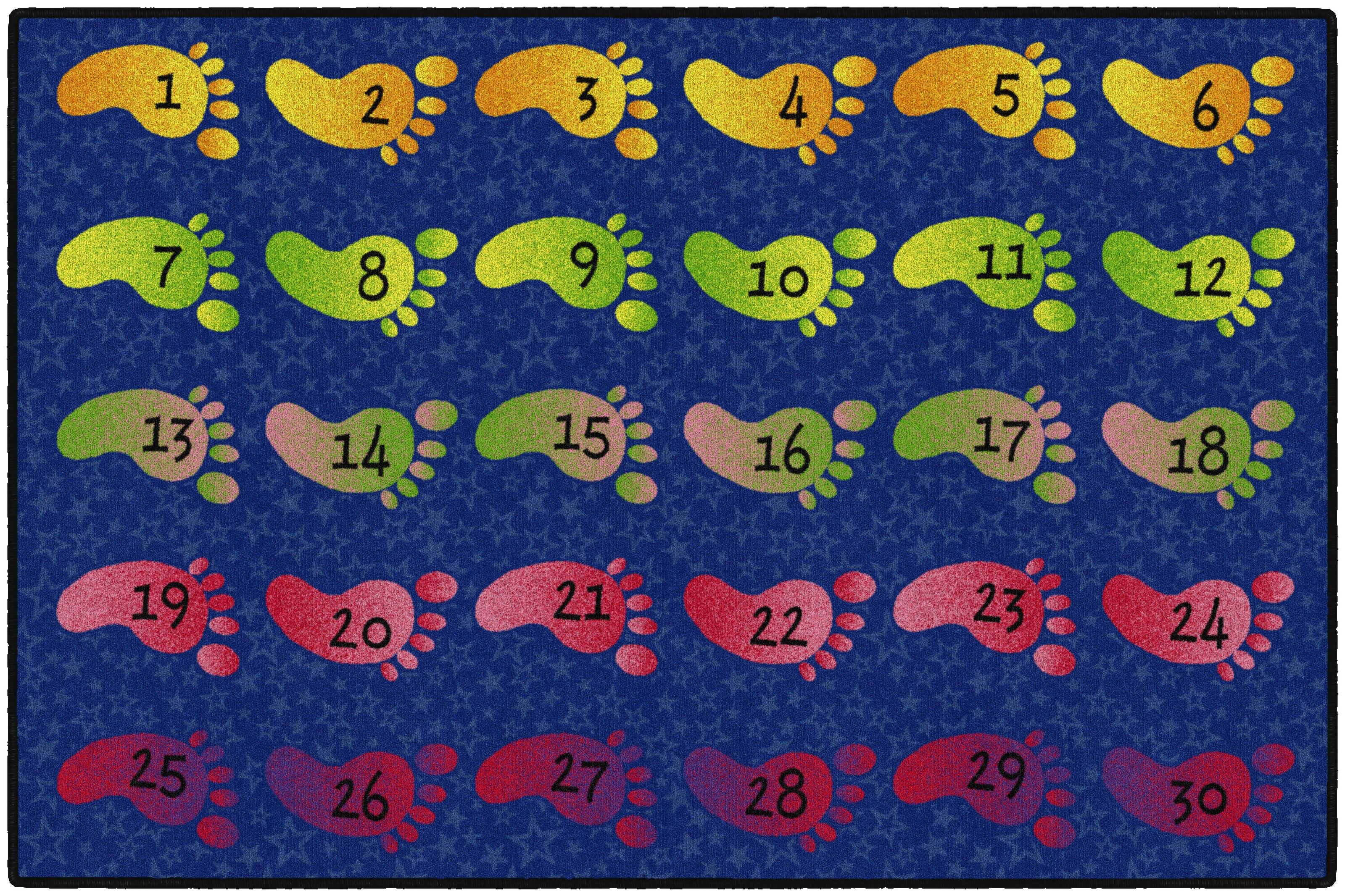 FLAGSHIP CARPETS - COUNTING FEET - RECTANGLE - 5 FT X 8 FT - SPECIFY CARPET COLOR