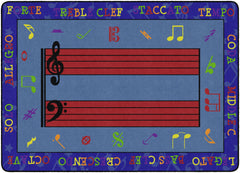 FLAGSHIP CARPETS - FUN WITH MUSIC - RECTANGLE - 6 FT X 8 FT 4 IN - SPECIFY CARPET COLOR