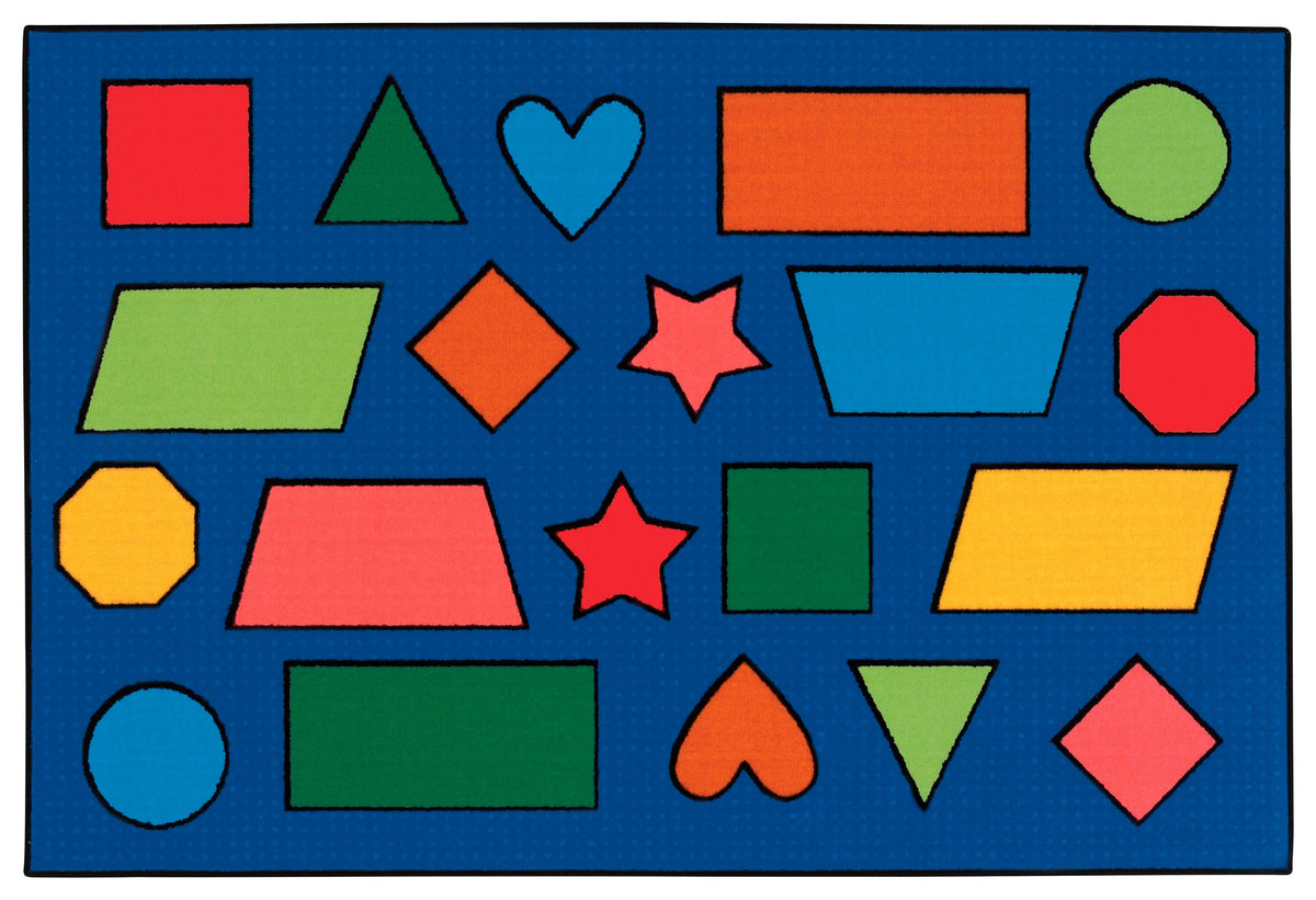 CARPETS FOR KIDS - KIDSVALUE COLOR SHAPES - RECTANGLE - 3 FT X 4 FT 6 IN - SPECIFY CARPET COLOR