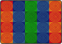 FLAGSHIP CARPETS - BULLSEYE BLOCK - RECTANGLE - 6 FT X 8 FT 4 IN - SPECIFY NUMBER OF SEATS - SPECIFY CARPET COLOR