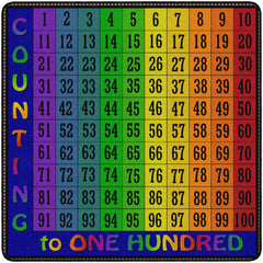 FLAGSHIP CARPETS - COUNTING TO 100 - SQUARE - 6 FT X 6 FT - SPECIFY CARPET COLOR