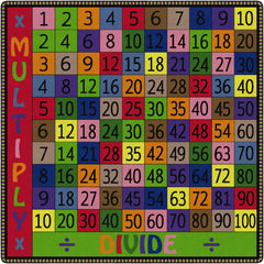 FLAGSHIP CARPETS - MULTIPLY AND DIVIDE - SQUARE - 6 FT X 6 FT - SPECIFY CARPET COLOR