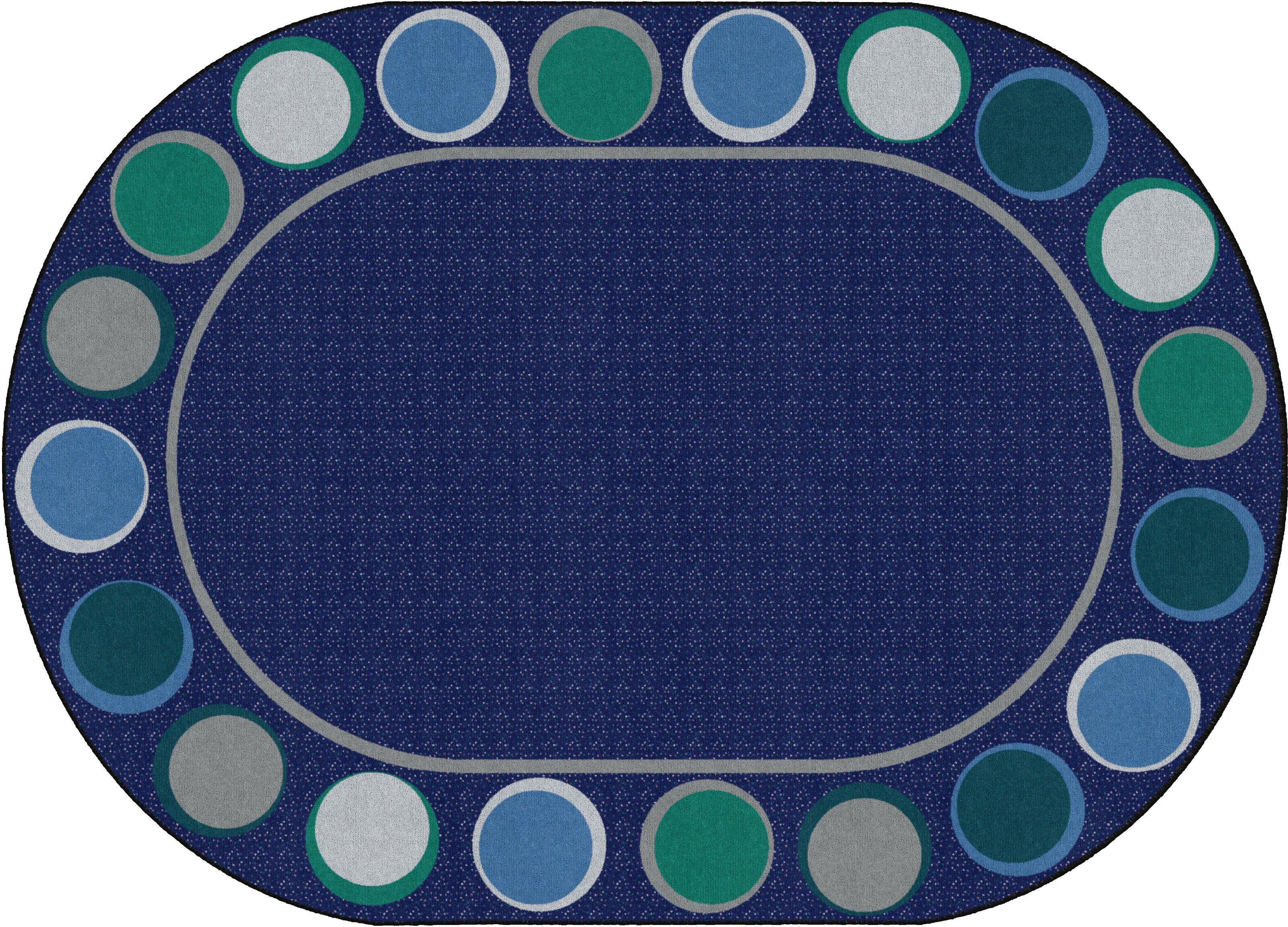 FLAGSHIP CARPETS - SITTING SPOTS - OVAL - 6 FT X 8 FT 4 IN - SPECIFY NUMBER OF SEATS - SPECIFY CARPET COLOR