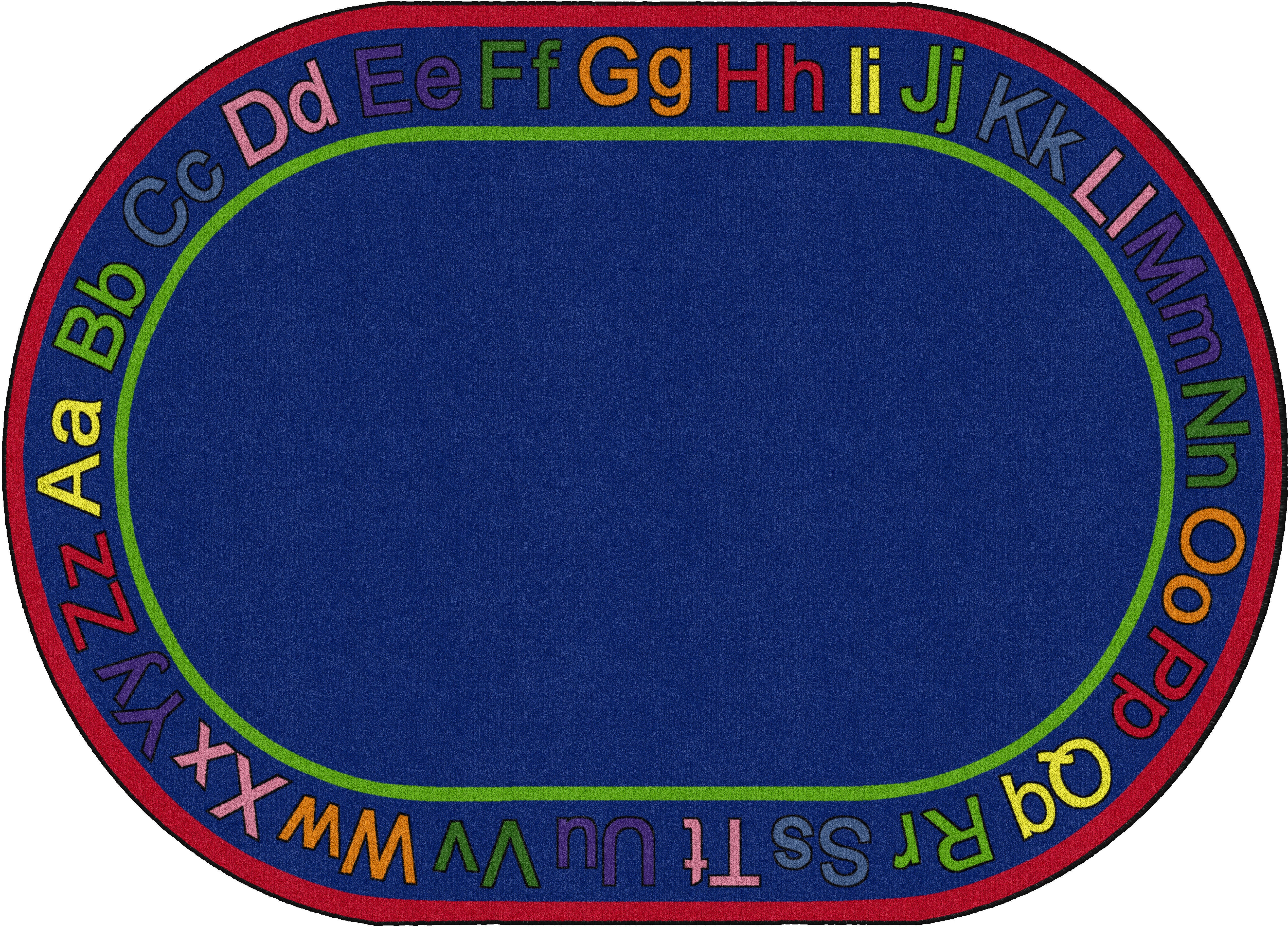 FLAGSHIP CARPETS - KNOW YOUR ABCS - OVAL - 6 FT X 8 FT 4 IN - SPECIFY CARPET COLOR