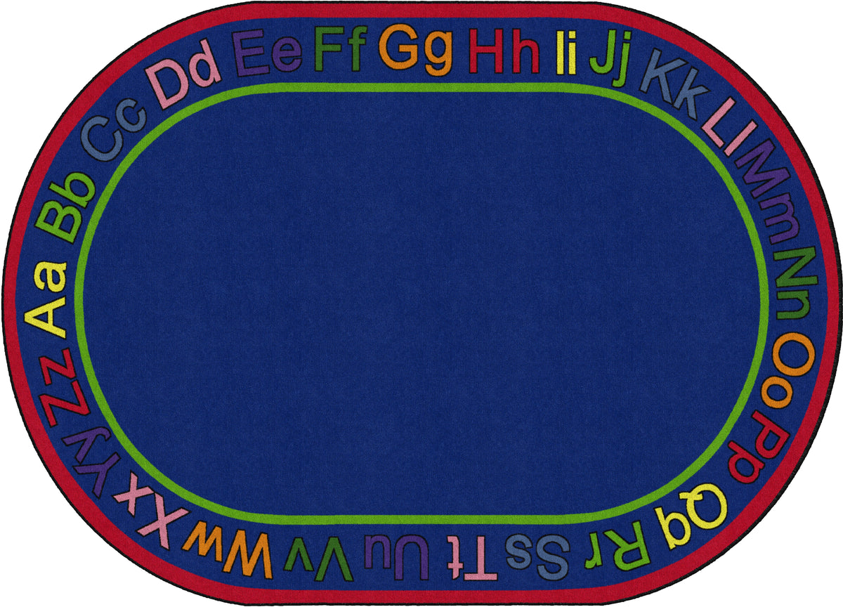 FLAGSHIP CARPETS - KNOW YOUR ABCS - OVAL - 6 FT X 8 FT 4 IN - SPECIFY CARPET COLOR