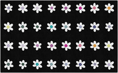 FLAGSHIP CARPETS SCHOOLGIRL STYLE - DAISIES CRISS-CROSS APPLESAUCE - RECTANGLE - 7 FT 6 IN X 12 FT - SPECIFY CARPET COLOR