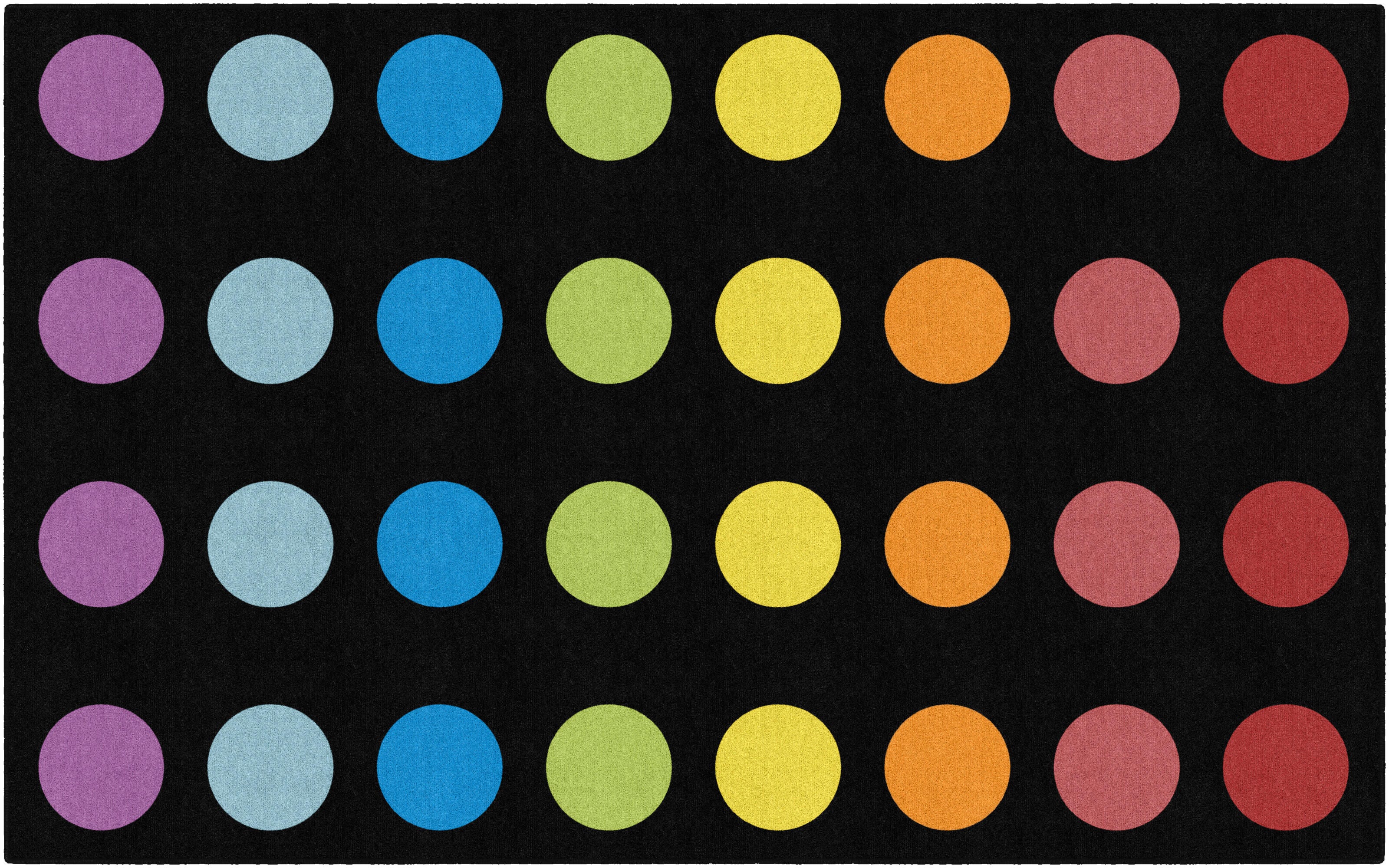 FLAGSHIP CARPETS SCHOOLGIRL STYLE - RAINBOW SPOT CRISS-CROSS - RECTANGLE - 7 FT 6 IN X 12 FT - SPECIFY CARPET COLOR