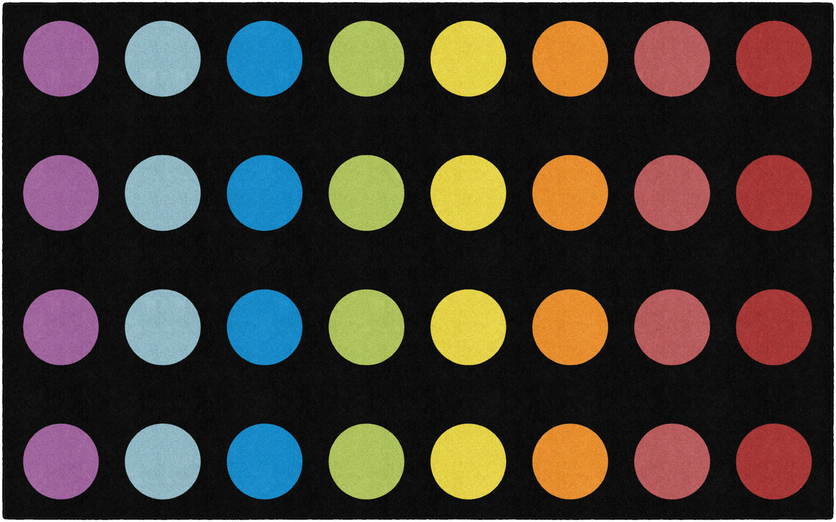 FLAGSHIP CARPETS SCHOOLGIRL STYLE - RAINBOW SPOT CRISS-CROSS - RECTANGLE - 7 FT 6 IN X 12 FT - SPECIFY CARPET COLOR