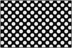 FLAGSHIP CARPETS SCHOOLGIRL STYLE - SIMPLY STYLISH BLACK AND WHITE POLKA DOT - RECTANGLE - 5 FT X 7 FT 6 IN - SPECIFY CARPET COLOR
