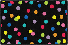 FLAGSHIP CARPETS SCHOOLGIRL STYLE - JUST TEACH RAINBOW POLKA DOTS - RECTANGLE - 5 FT X 7 FT 6 IN - SPECIFY CARPET COLOR