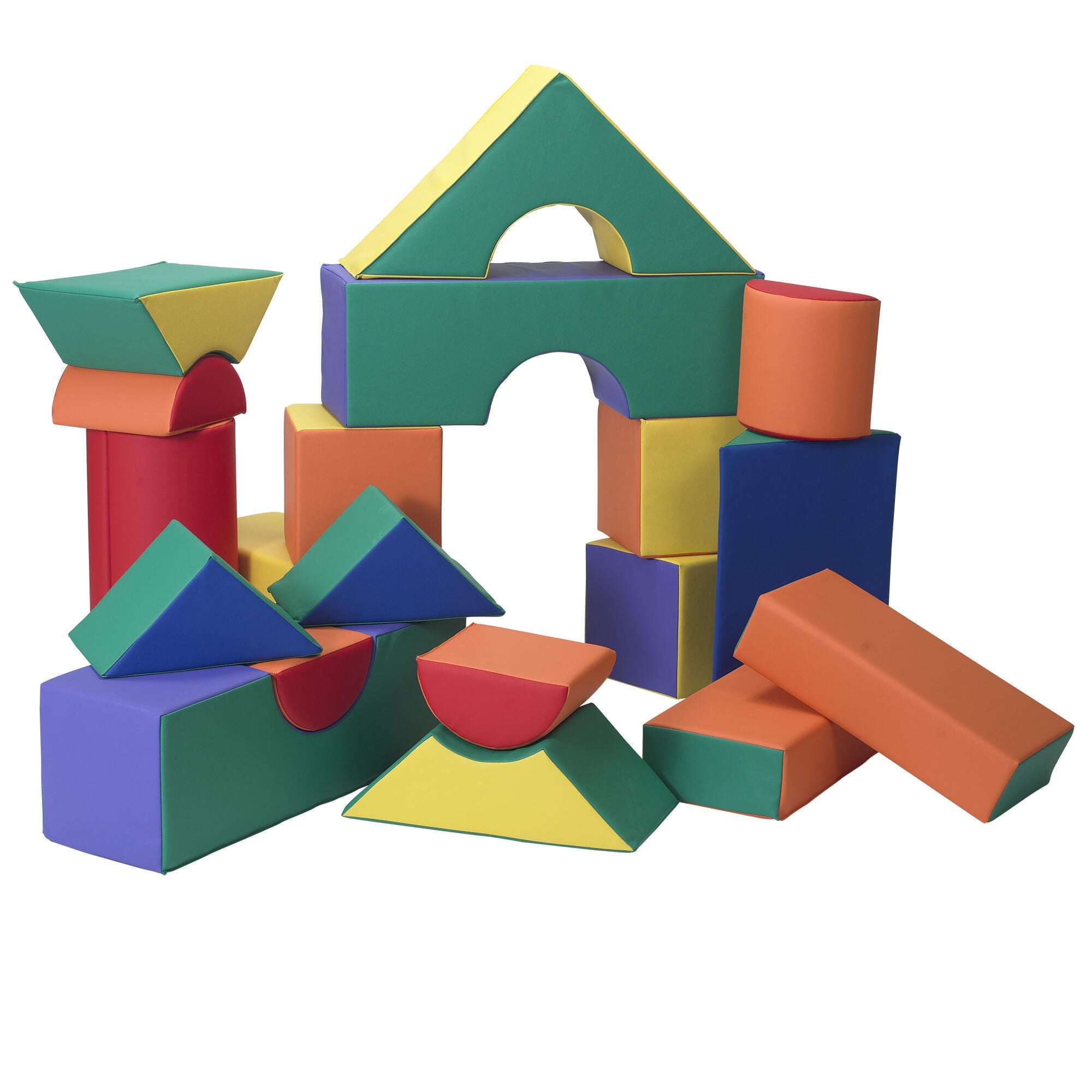 CHILDRENS FACTORY - 12-INCH MODULE BLOCKS - SET OF 21 - SPECIFY COLOR
