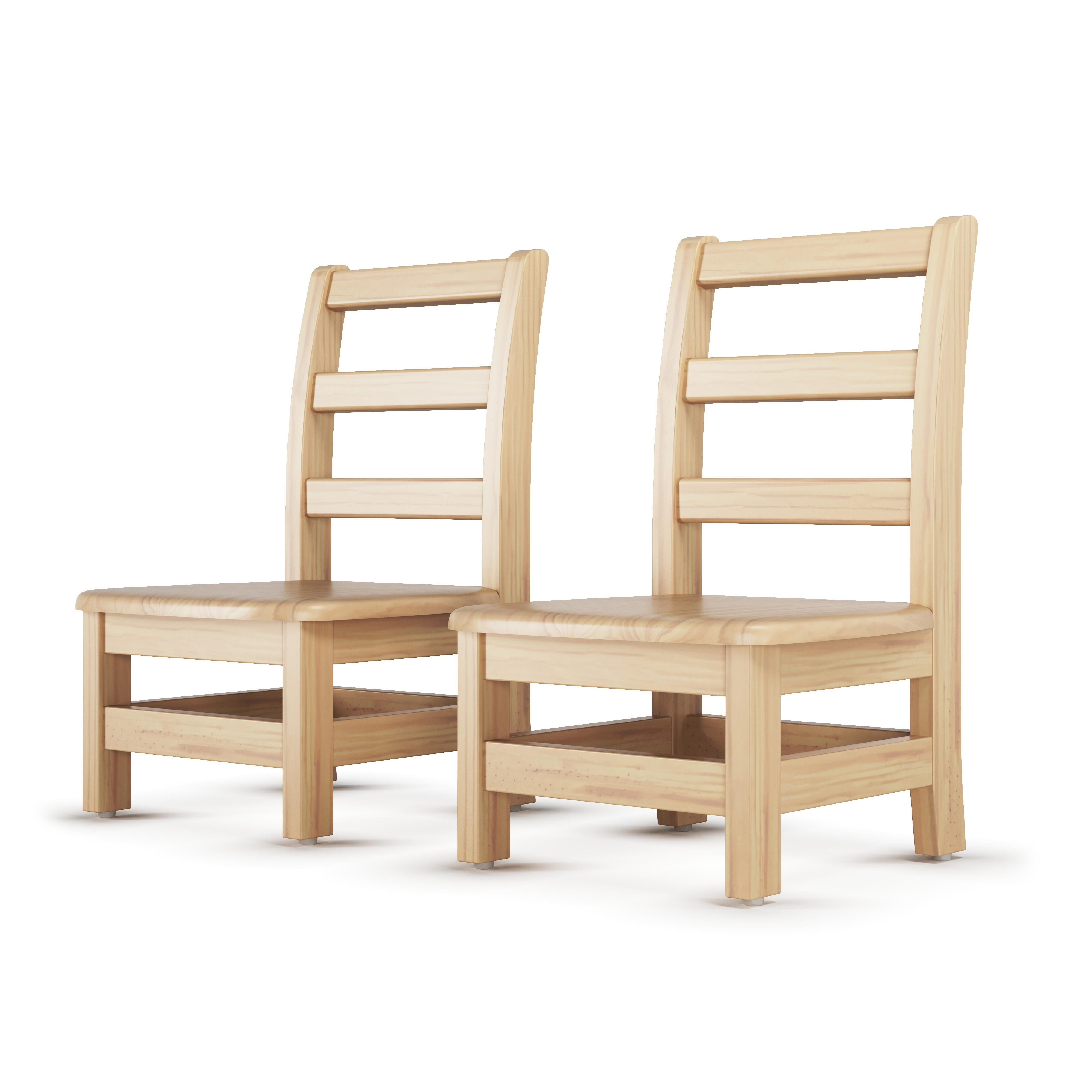 FOUNDATIONS - LITTLE INNOVATORS LADDERBACK CHAIR - SET OF 2 - 8 IN - SPECIFY SEAT COLOR