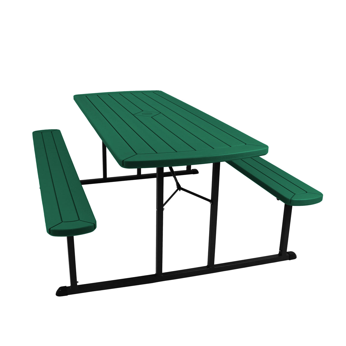 OUTDOOR TABLE - NPS BMPT 72 W X 30 D FOLDING PICNIC TABLE - SPECIFY COLOR - BLACK