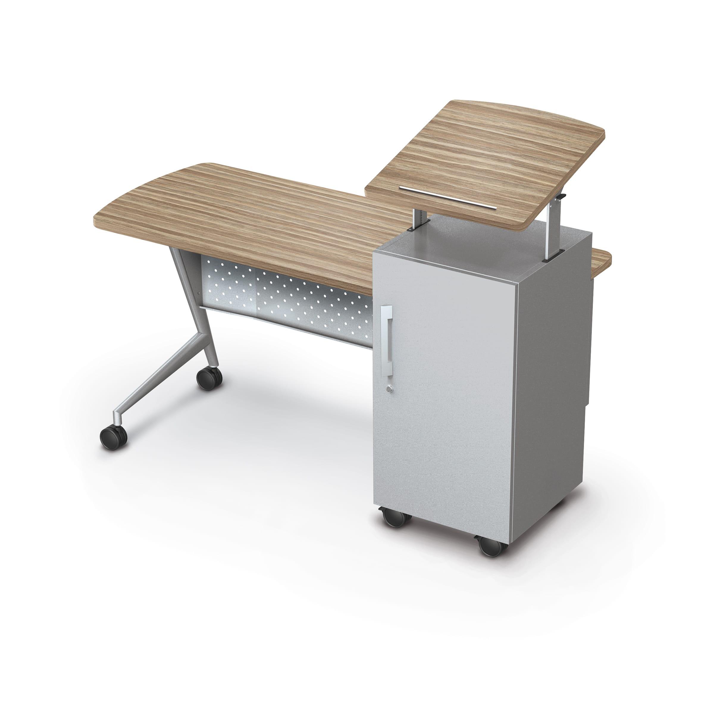 DESK - MOORECO - TREND PODIUM DESK - 60 W X 24-1/2 D X 43-49 H IN - MATCHING EDGE COLOR - SPECIFY TOP COLOR