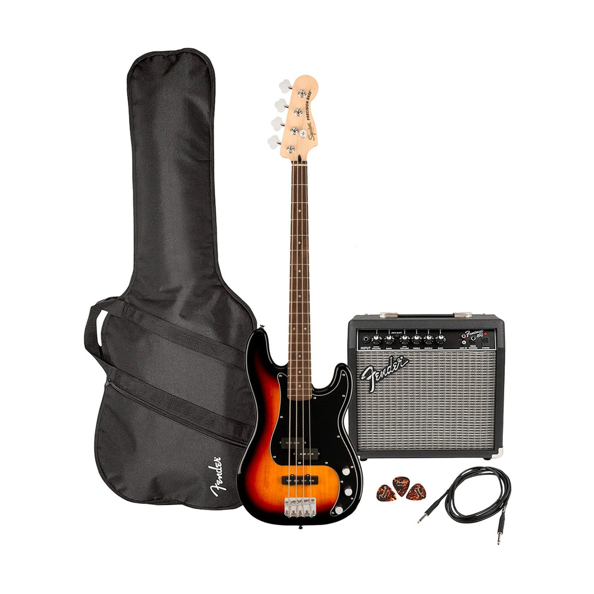 Fender Affinity Series Precision Bass PJ guitar pack - 3-Colour Sunburst