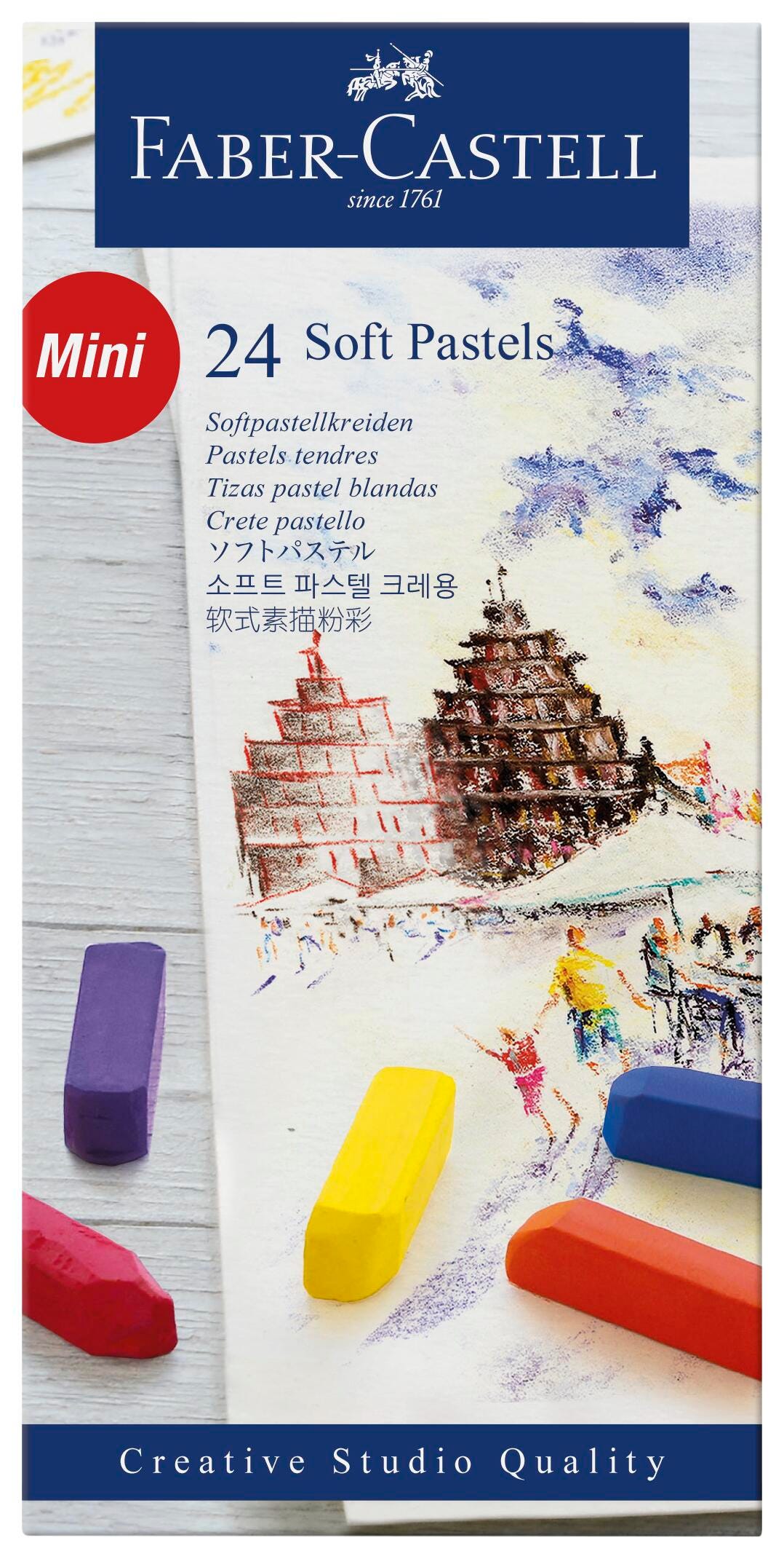 PASTEL SOFT FABER-CASTELL CREATIVE STUDIO HALF STICK SET OF 24