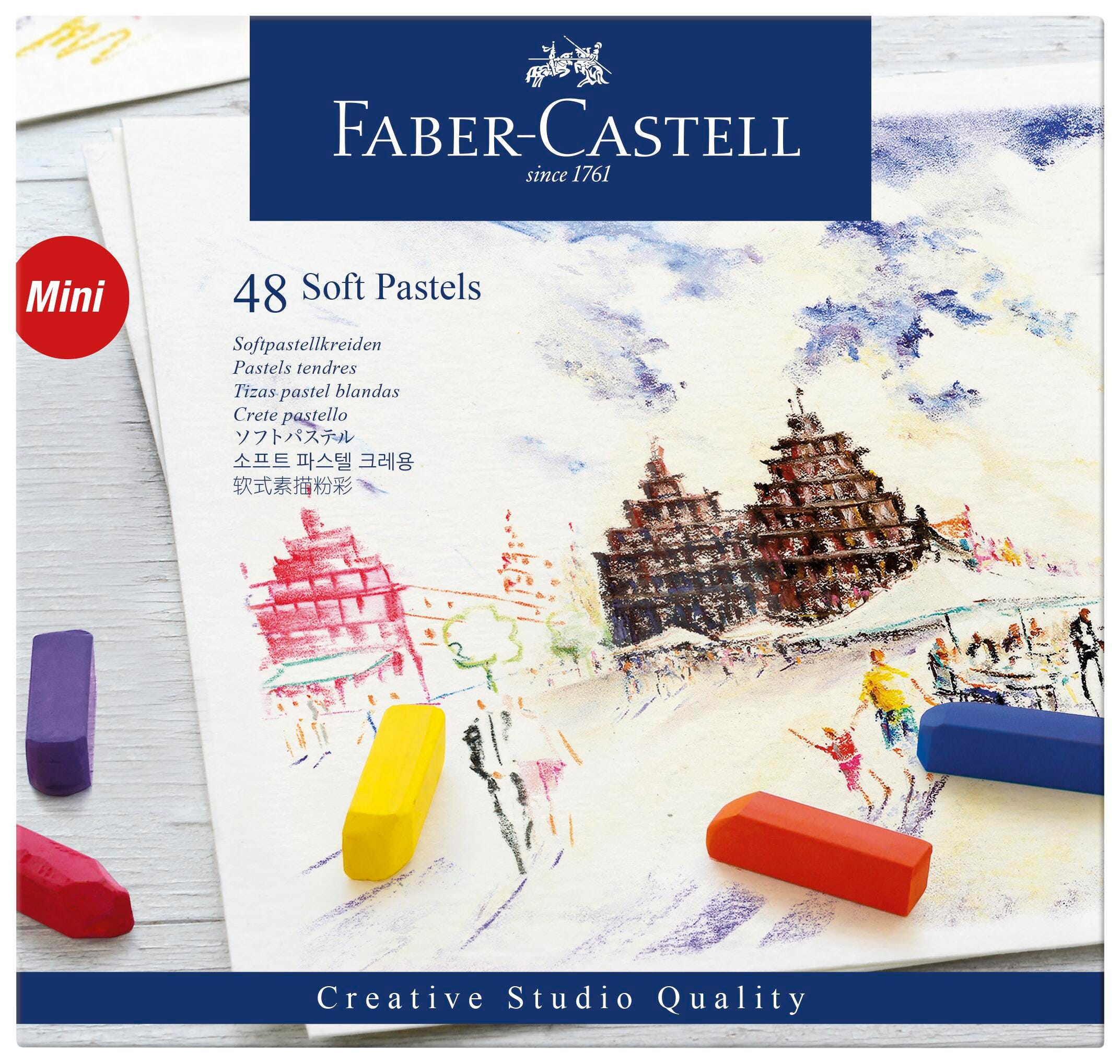 PASTEL SOFT FABER-CASTELL CREATIVE STUDIO HALF STICK SET OF 48