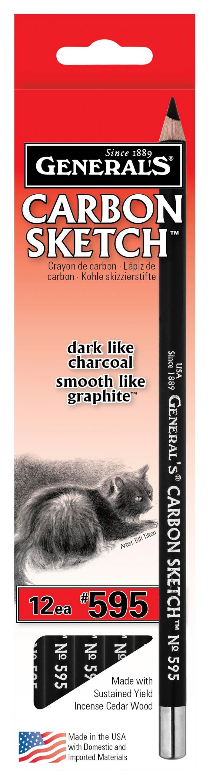 PENCILS DRAWING GRAPHITE GENERALS CARBON SKETCH 4B PACK OF 12