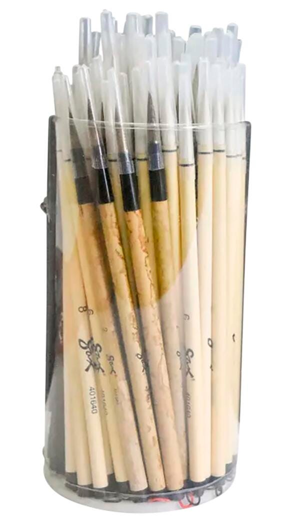 BRUSH BAMBOO SAX SET OF 72