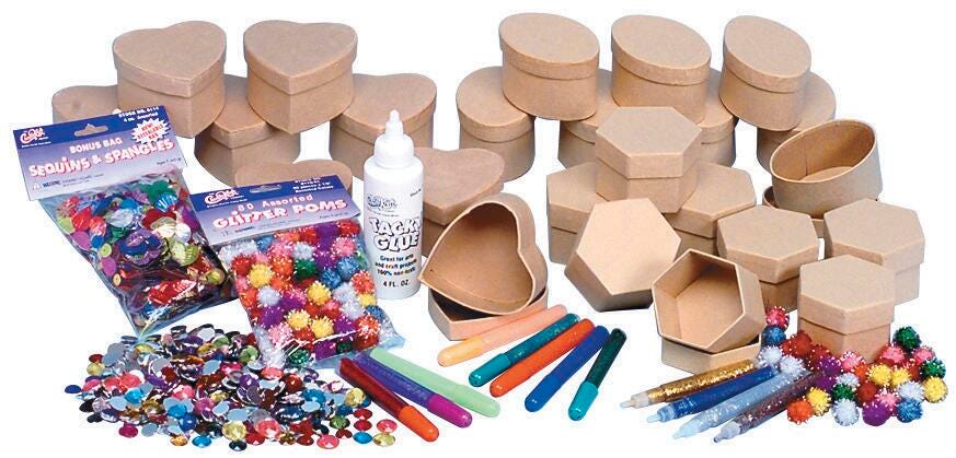 BOX PAPIER-MACHE CREATIVITY STREET MINI BOXES CLASSROOM KIT