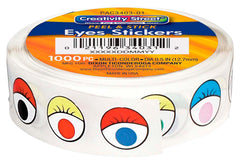STICKERS WIGGLE EYE MULTICOLOR 1000 PER ROLL