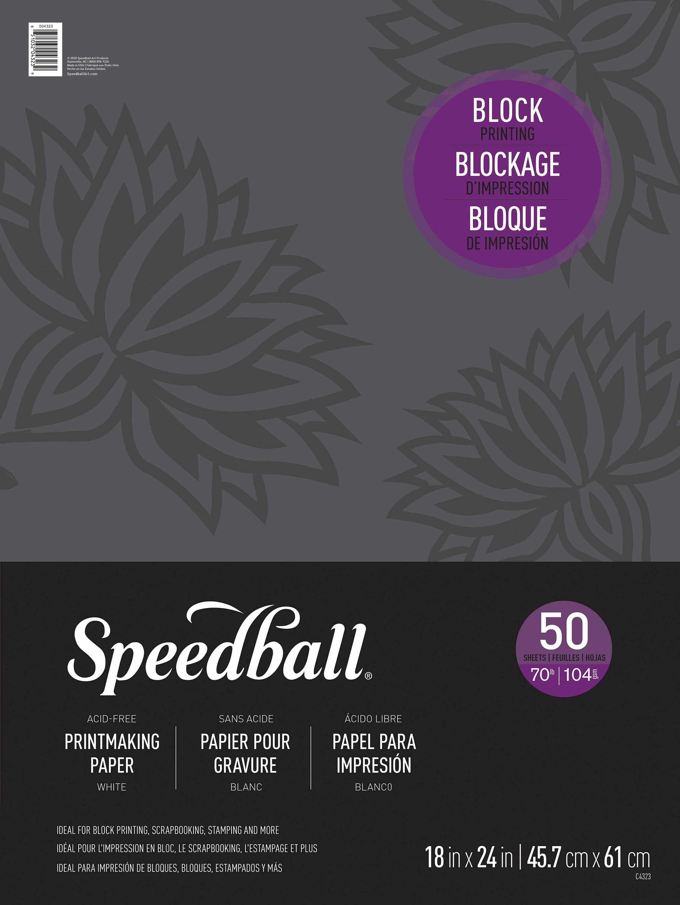 PAPER BLOCK PRINT 70 LB 18X24 PACK OF 50